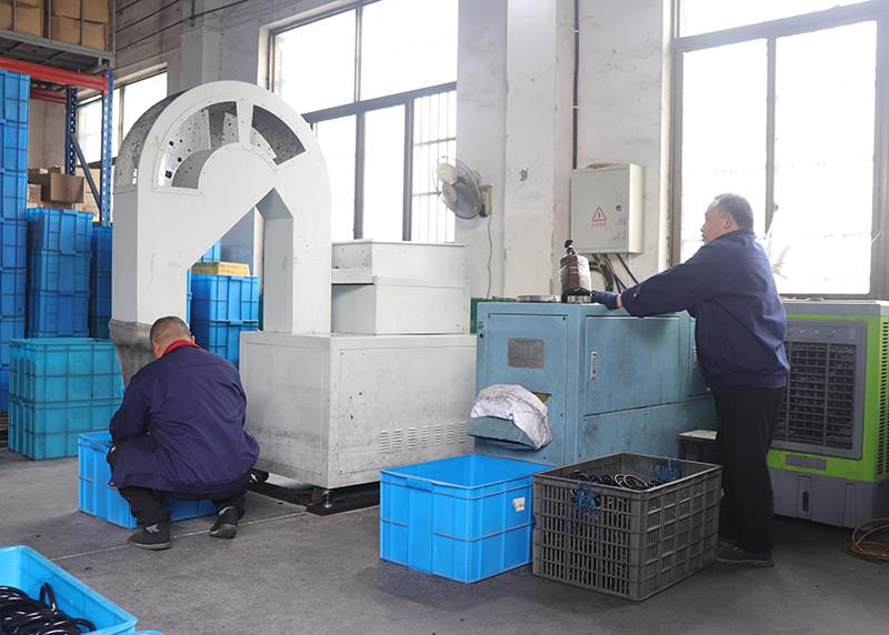 Rubber automatic edge removal and air energy screening